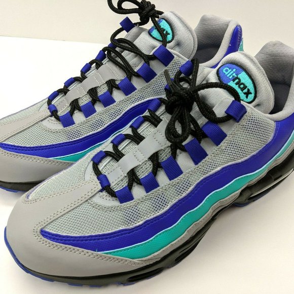 Nike Air Max 95 OG Grey Black Indigo Burst NIB - Picture 3 of 8